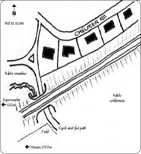 Sketch map of environs